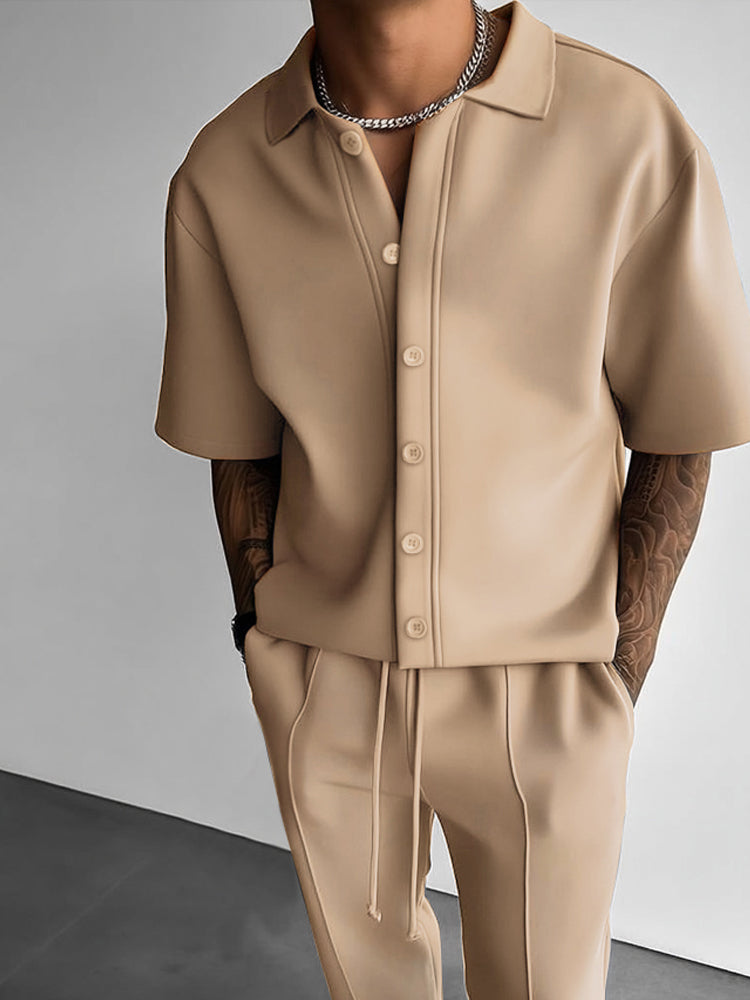Elegant Versatile Shirt Pants Set