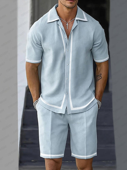 Versatile Comfort Fit Shirt Shorts Set