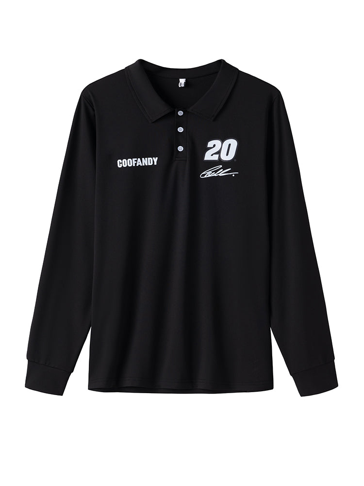 COOFANDY × JGR BELL Signature Print Polo Shirt
