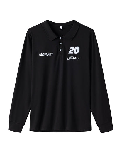 COOFANDY × JGR BELL Signature Print Polo Shirt