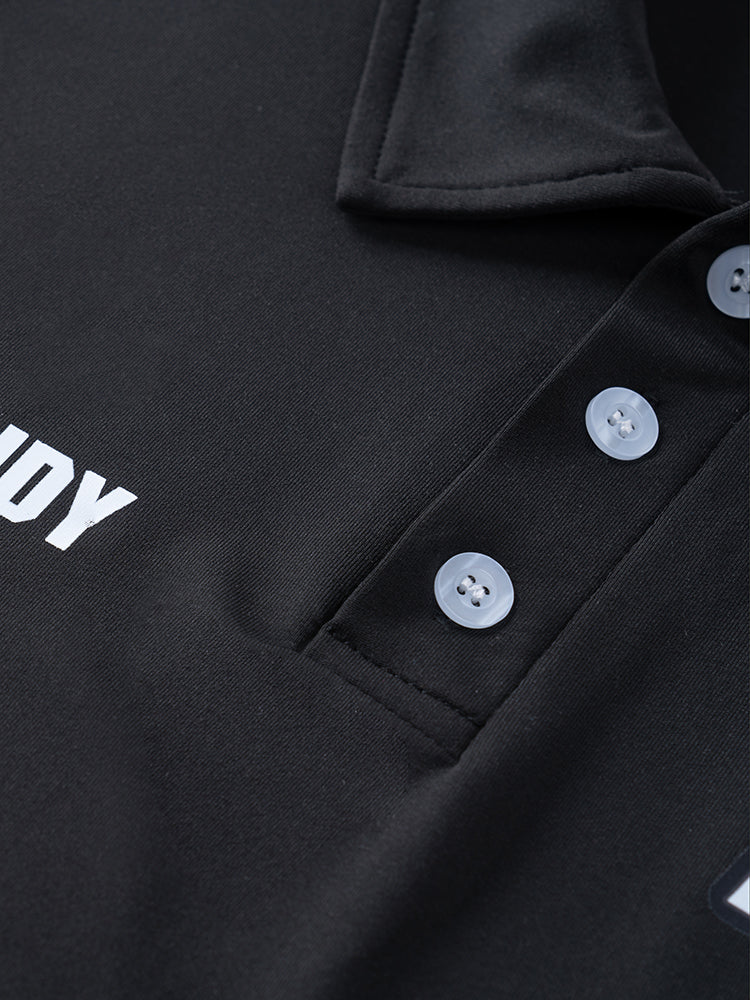 COOFANDY × JGR BELL Signature Print Polo Shirt