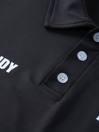 COOFANDY × JGR BELL Signature Print Polo Shirt