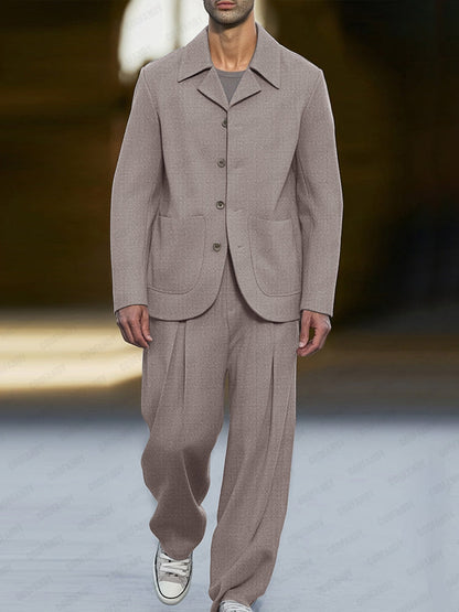 Modern Smart Casual Thin Suit Set