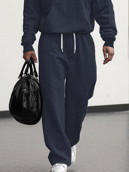 Athleisure Jacquard Loose Fit 2-Piece Set
