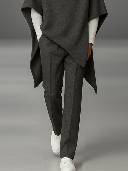Urban Turtleneck Cloak Cape and Pants Set