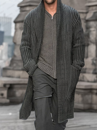 Casual Relaxed Fit Long Knit Cardigan