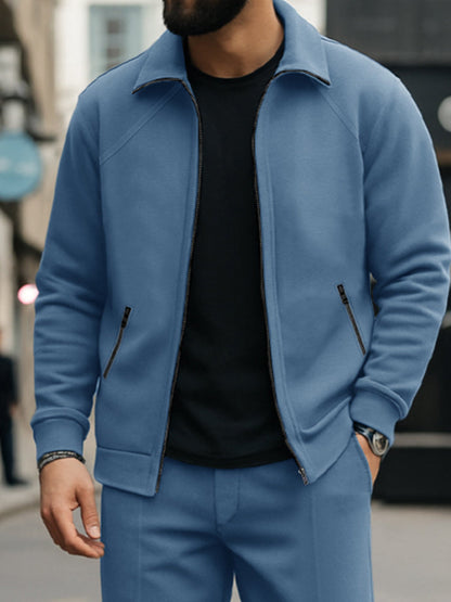 Casual Premium Suede Jacket Pants Set