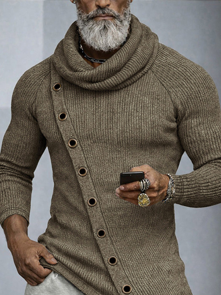 Stylish Sim Fit Cowl Neck Knit Top
