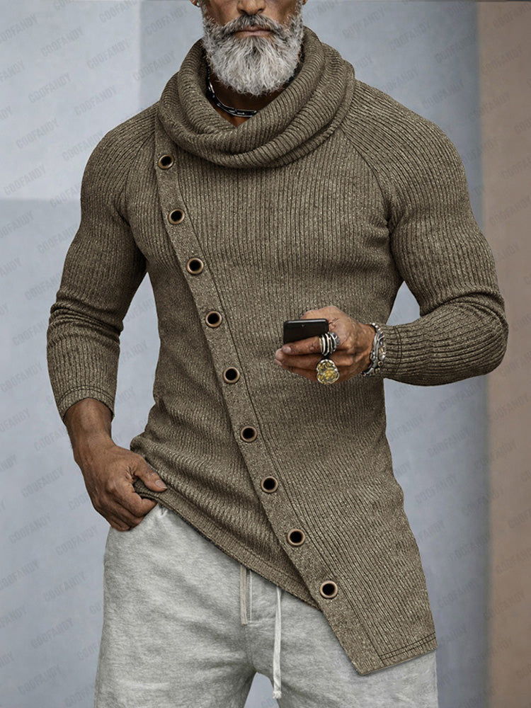 Stylish Sim Fit Cowl Neck Knit Top