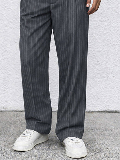 Smart Casual Stripe Straight Leg Pants