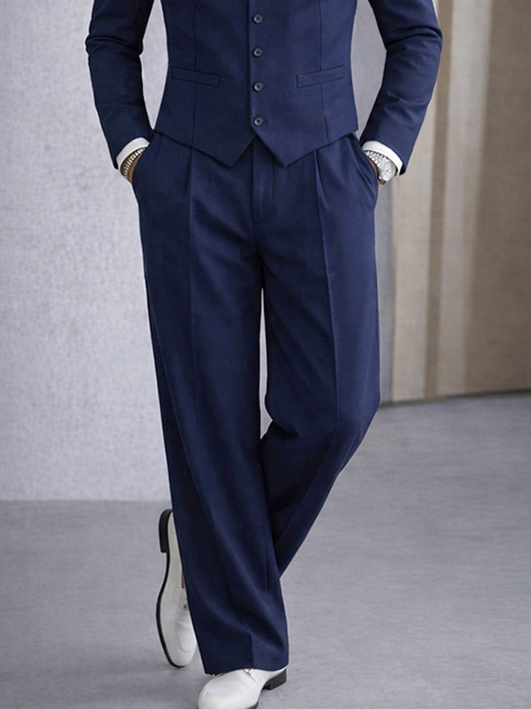 Smart Casual Collarless Blazer and Pants Set