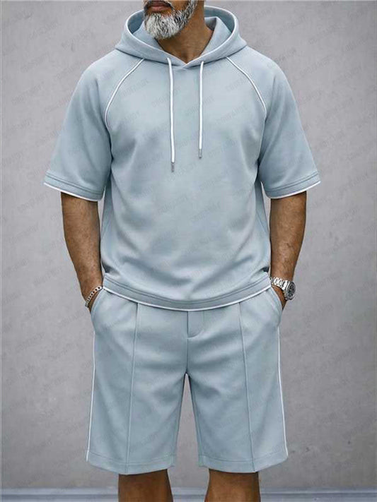 Relaxed Fit Contrast Stitch Tracksuit Set