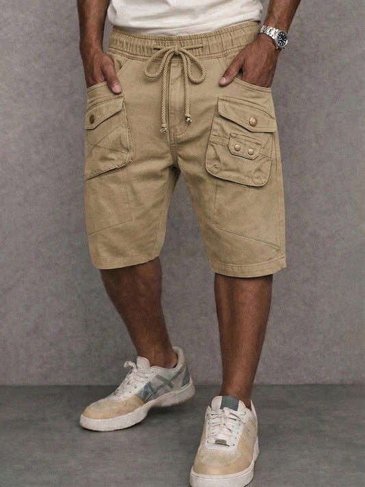 Utility Multi-Pocket 100% Cotton Cargo Shorts