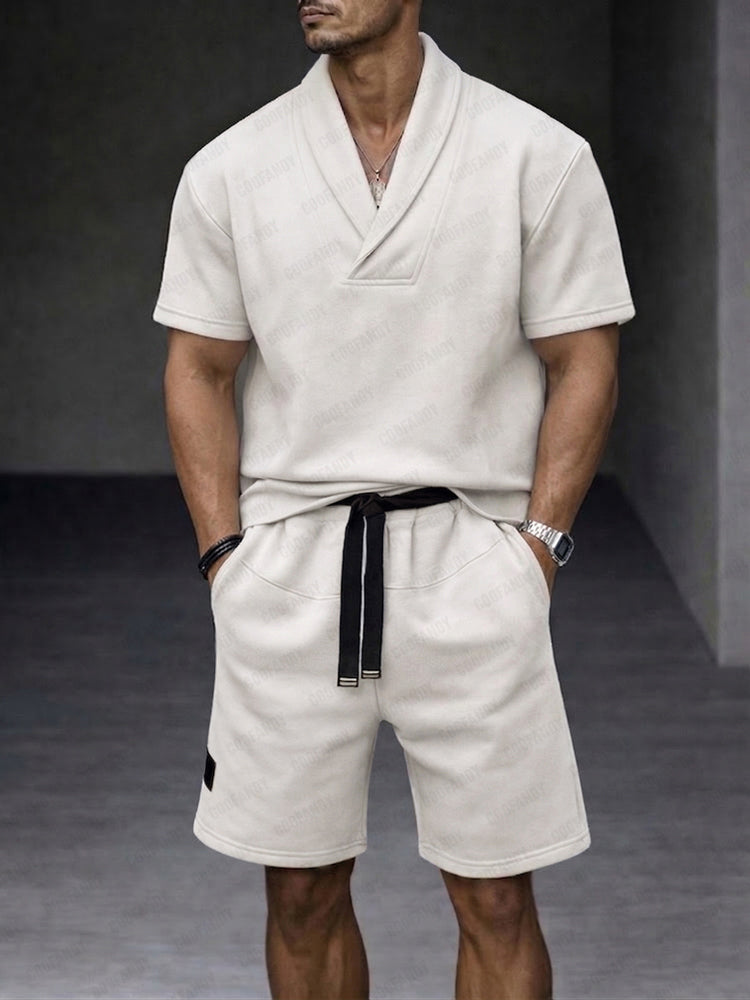 Urban Athleisure Shawl Collar Matching Set