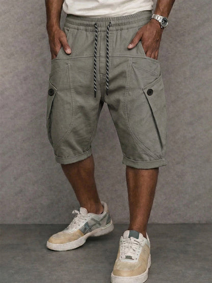 Unique Drop Crotch Cargo Shorts