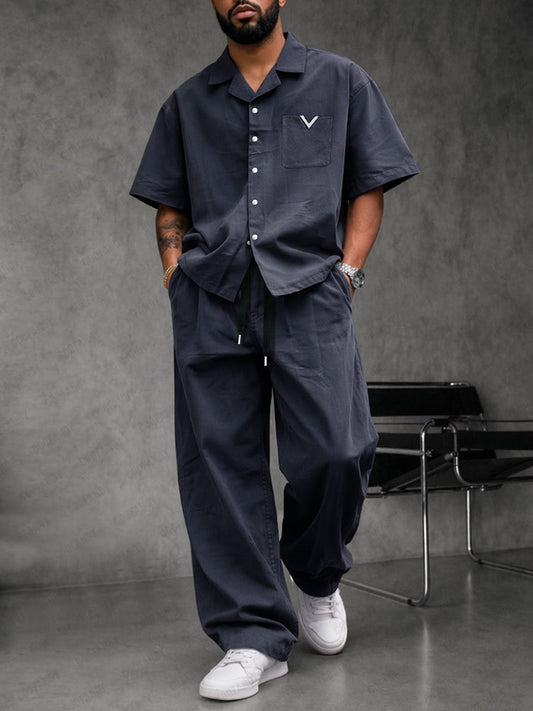 Effortless Stylish 100% Cotton Shirt Pants Set
