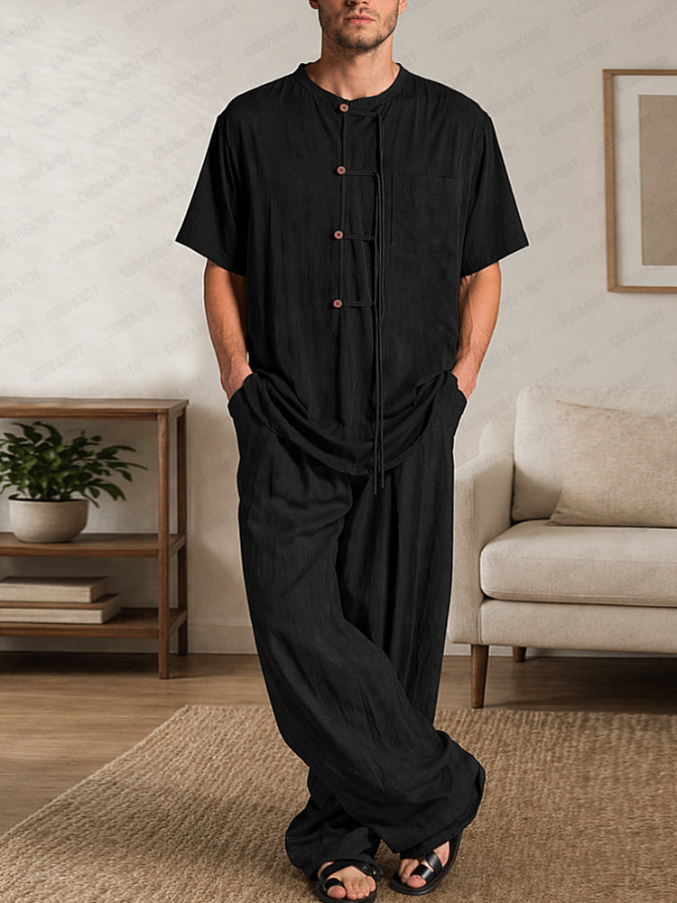 Premium Soft Washed Cotton Shirt Pants Set