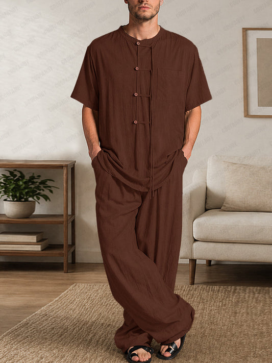 Premium Soft Washed Cotton Shirt Pants Set