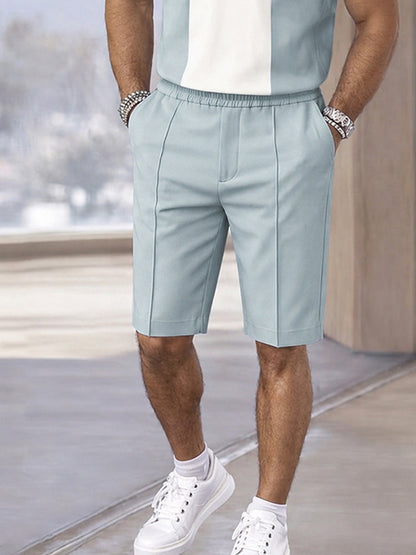 Urban Athleisure Colorblock Polo Shirt Set