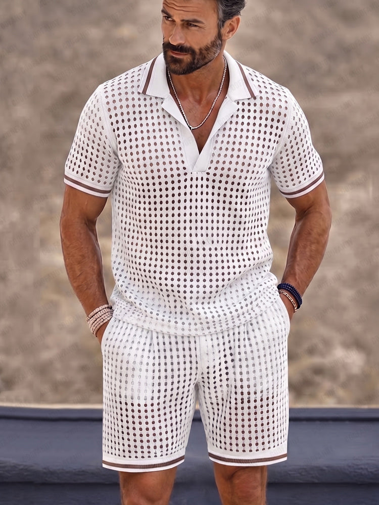 Resort Casual Knit Cutout Matching Set