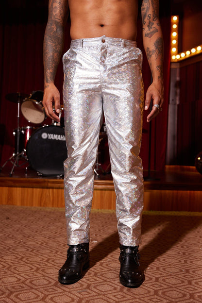 Stylish Metallic Shiny Pants