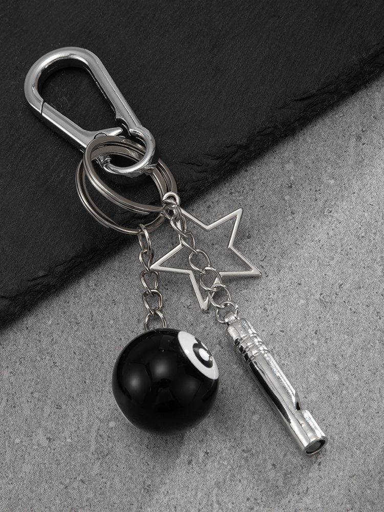 Goth Table Ball Pendant Keyring Bag Jeans Chain