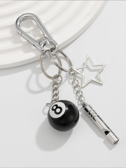 Goth Table Ball Pendant Keyring Bag Jeans Chain