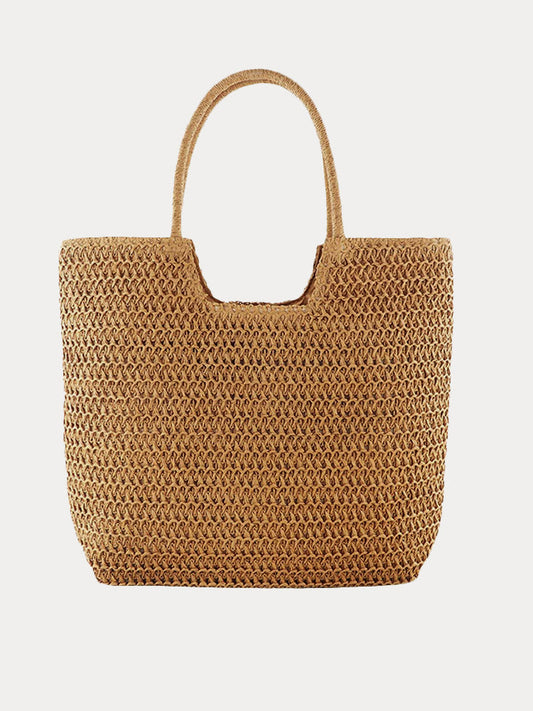 Boho Simple Large Capacity Woven Straw Tote Bag