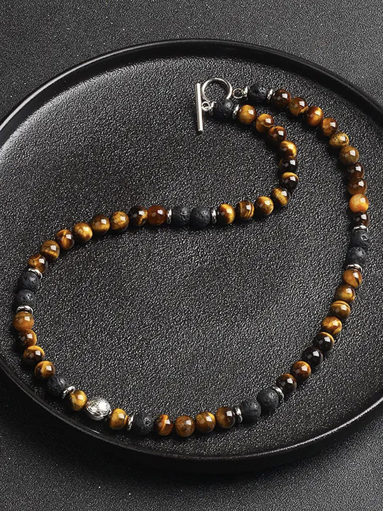 Natural Tiger Eye Stone Necklace
