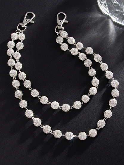 Hip-Hop Street Rhinestone Keychain Wallet Pants Chain