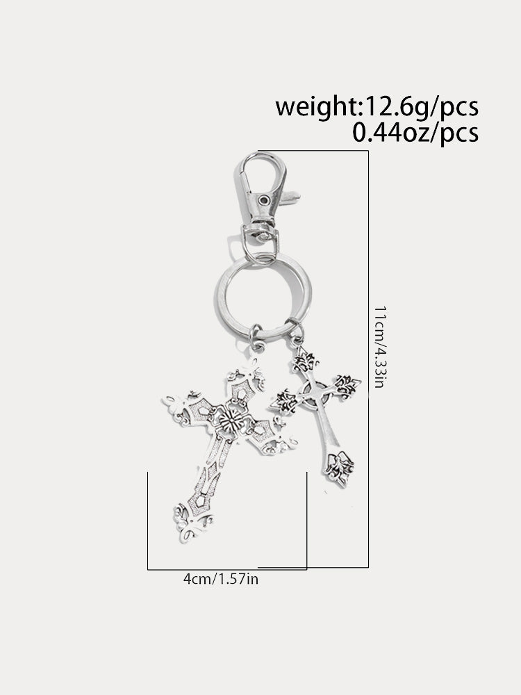 Retro Cross Pendant Keyring Jeans Pants Chain