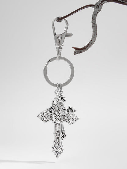 Retro Cross Pendant Keyring Jeans Pants Chain