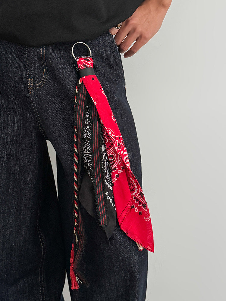 Paisley Kerchief Wallet Jeans Chain