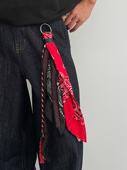 Paisley Kerchief Wallet Jeans Chain