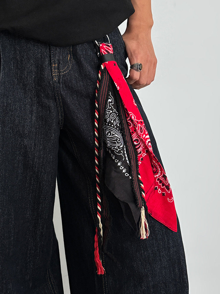Paisley Kerchief Wallet Jeans Chain