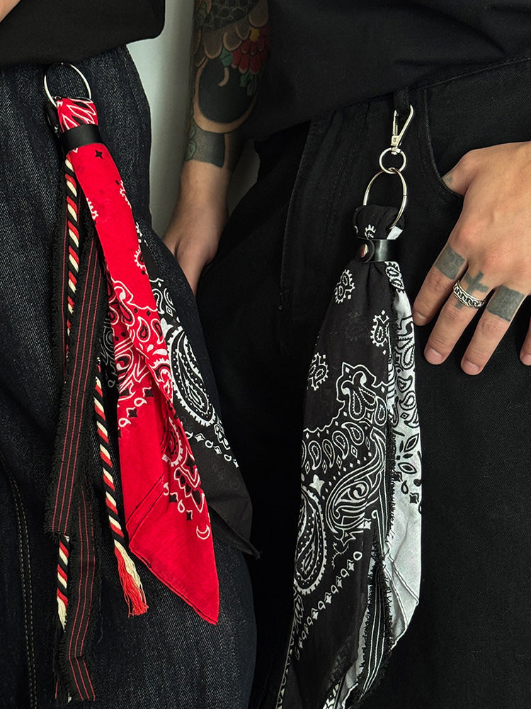 Paisley Kerchief Wallet Jeans Chain