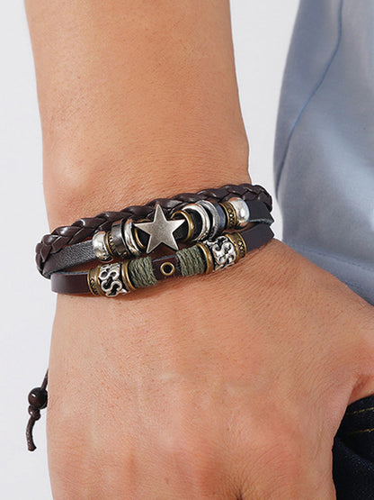 Retro Multilayer Wrap Leather Bracelets