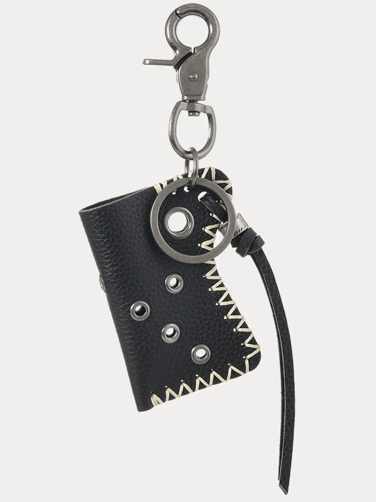 Retro Design Lighter Leather Case Keychain