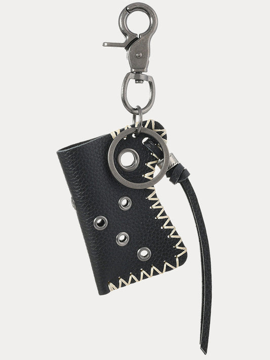 Retro Design Lighter Leather Case Keychain