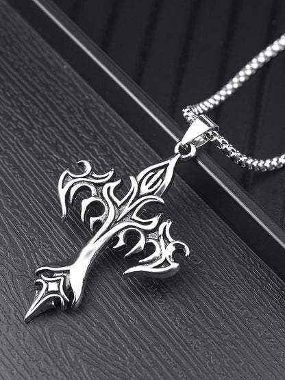 Vintage Gothic Cross Pendant Necklace