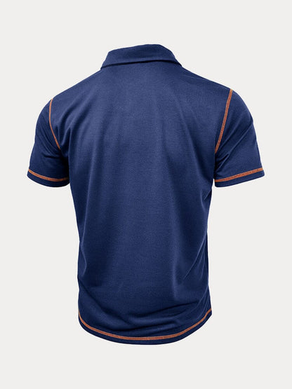 Classic Soft Color Block Polo Shirt