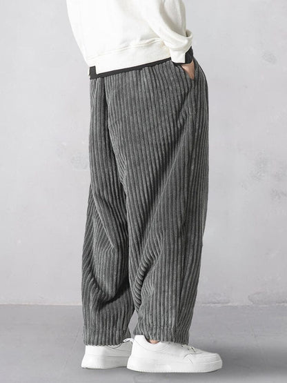 Rlaxed Fit Corduroy Harem Pants