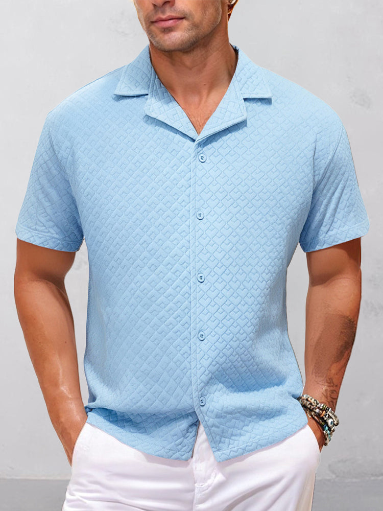 Smart Casual Textured Jacquard Shirt