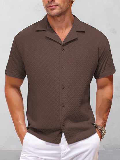 Smart Casual Textured Jacquard Shirt