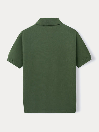 Casual Summer Jacquard Knit Shirt