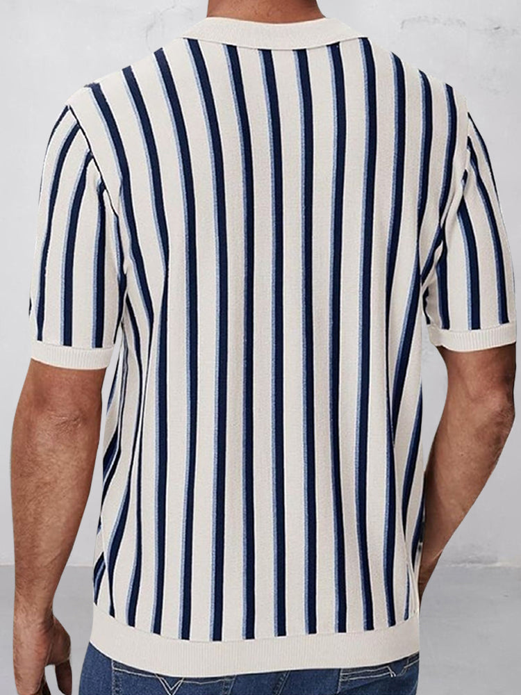 Urban Casual Stripe Knit Top