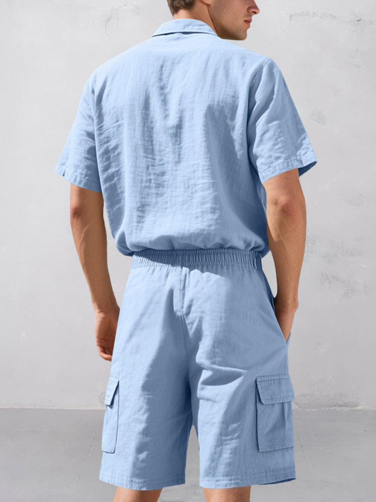 Cargo Style 100% Cotton Casual Set