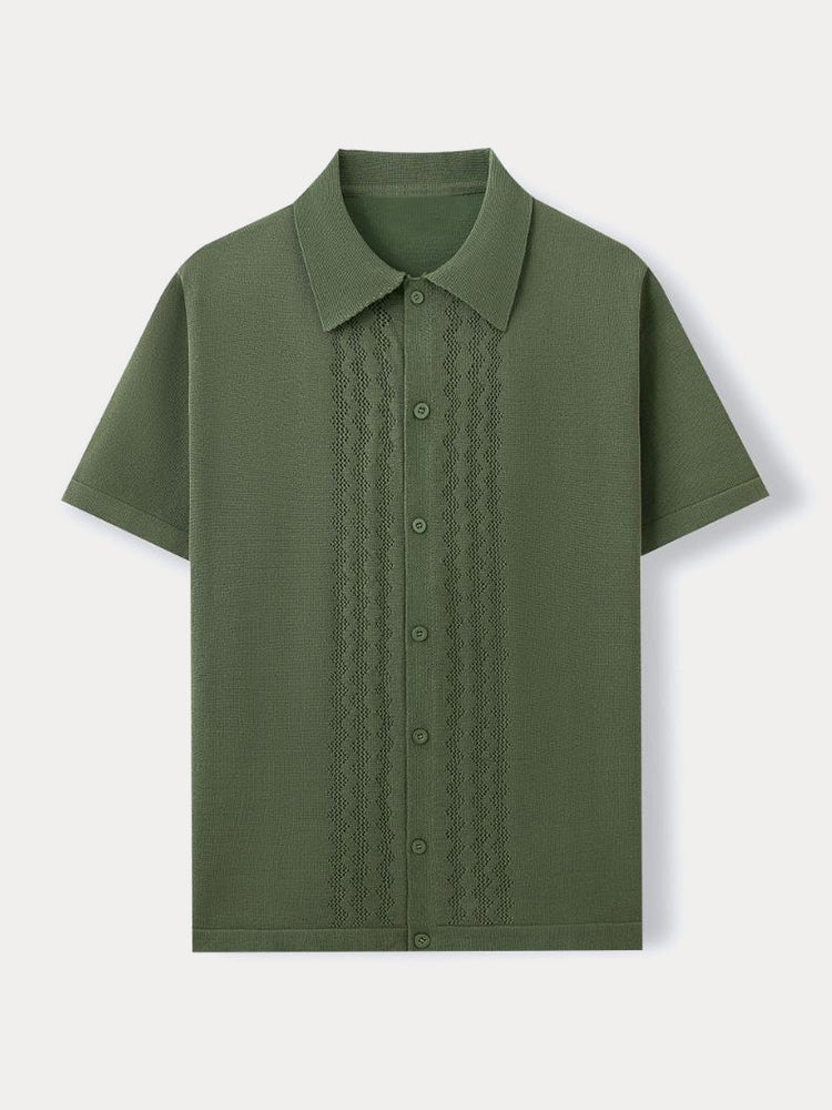 Luxury Business Casual Knit Shirt