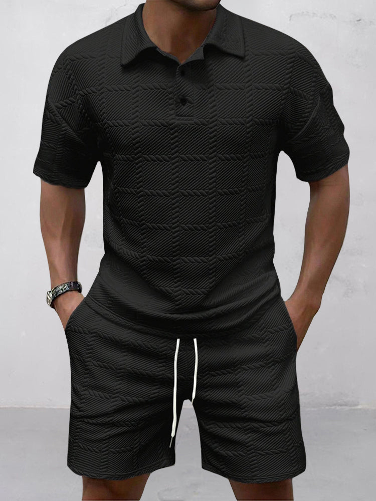 Smart Casual Jacquard Textured Set