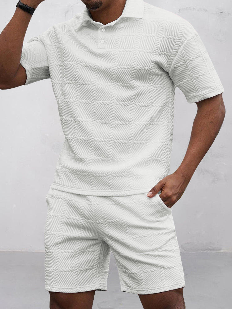 Smart Casual Jacquard Textured Set